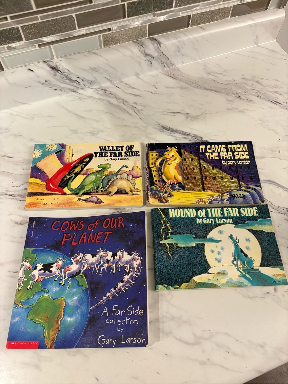 Vintage Gary Larson The Far Side book lot set of 4 soft cover comic books